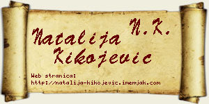 Natalija Kikojević vizit kartica